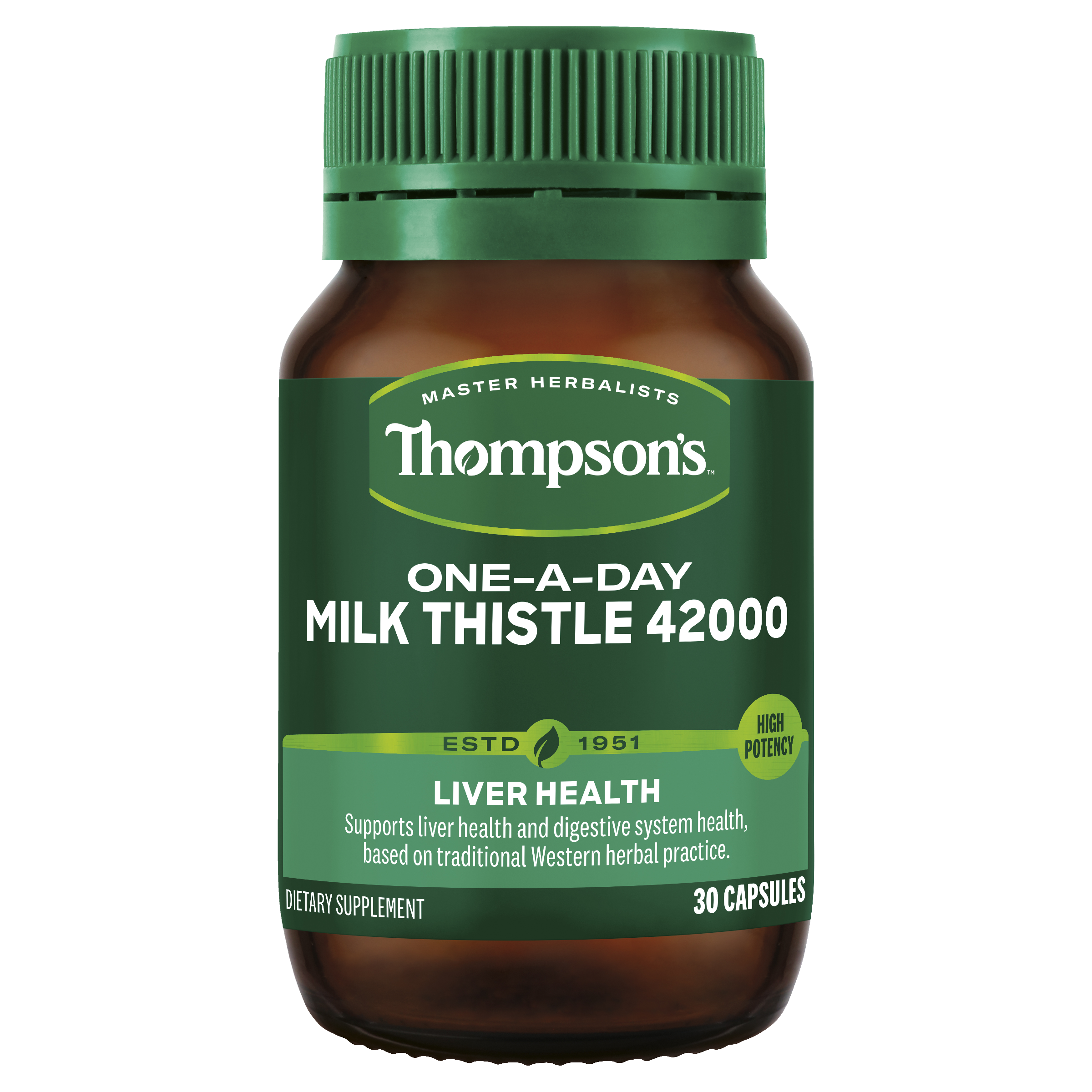Thompsons One-A-Day Milk Thistle 42,000 30 Capsules